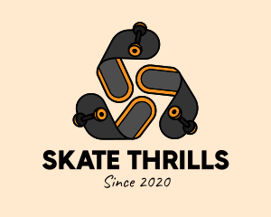 Isometric Reusable Skateboard logo design