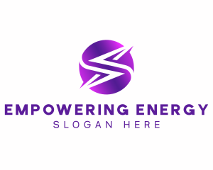 Electricity Charge Lightning logo design