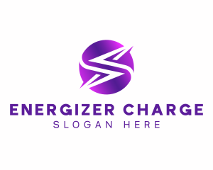 Electricity Charge Lightning logo design