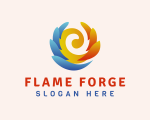 Ice Flame Temperature logo design