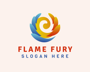 Ice Flame Temperature logo design