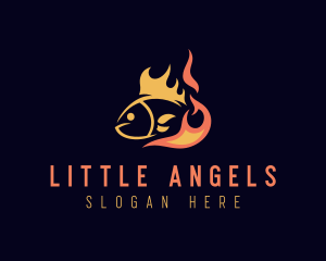 Fish Seafood Fire Cooking logo