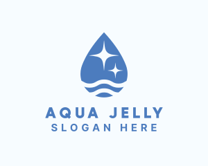 Blue Water Sparkle  logo design