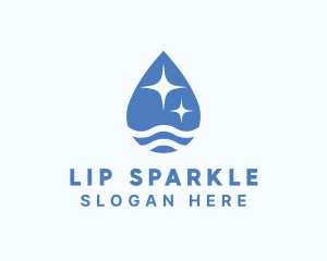 Blue Water Sparkle  logo design