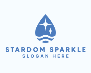 Blue Water Sparkle  logo design