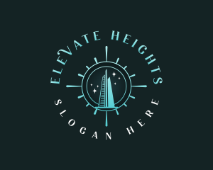 London Skyscraper Tower logo design