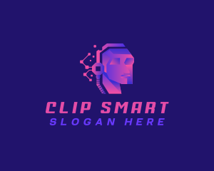 Robot Artificial Intelligence Media logo design