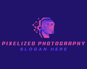 Robot Artificial Intelligence Media logo design