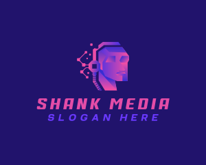 Robot Artificial Intelligence Media logo design