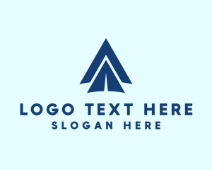 Blue Paper Airplane  logo