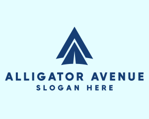 Blue Paper Airplane  logo design