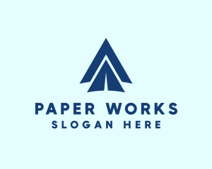 Blue Paper Airplane  logo