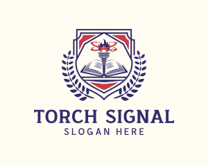Book Education Torch  logo