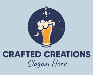 Beer Rocket Launch logo design