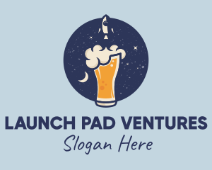 Beer Rocket Launch logo design