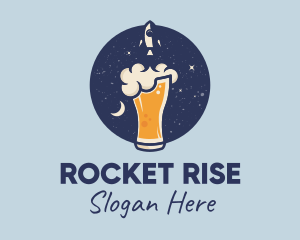 Beer Rocket Launch logo design