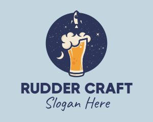 Beer Rocket Launch logo design