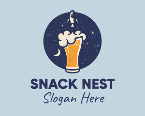 Beer Rocket Launch logo design