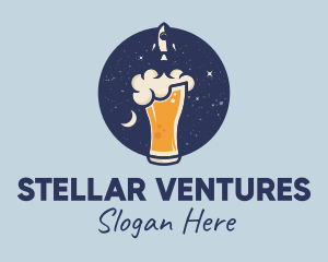 Beer Rocket Launch logo design