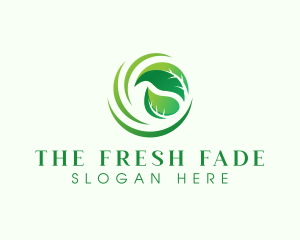 Natural Wind Leaf logo design