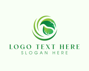 Modern - Natural Wind Leaf logo design