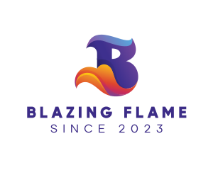 Generic Flame Letter B logo design