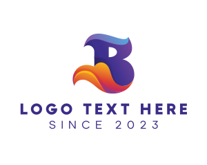 Animation - Generic Flame Letter B logo design
