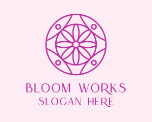 Spring Daisy Flower logo design