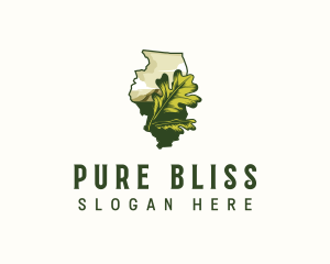 Illinois White Oak Leaf logo design