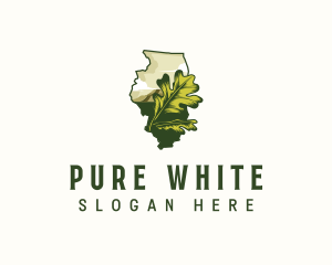 Illinois White Oak Leaf logo design