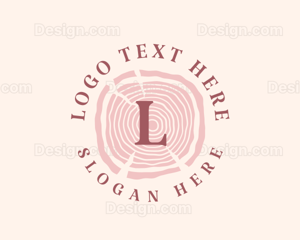 Wooden Organic Feminine Boutique Logo