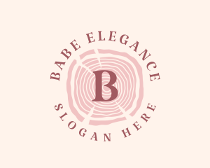 Wooden Organic Feminine Boutique logo design