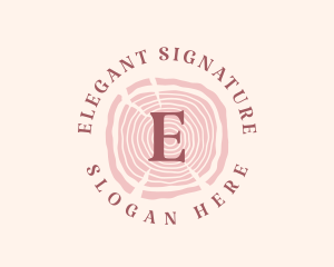 Wooden Organic Feminine Boutique logo design