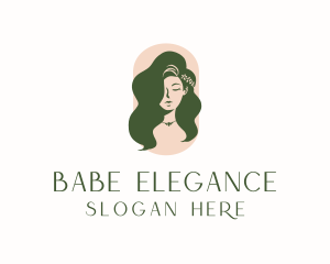 Organic Woman Beauty Babe logo design