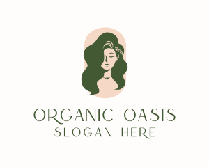 Organic Woman Beauty Babe logo design