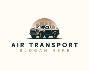 Pickup Truck Transport logo design