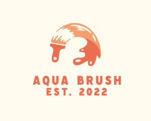 Paint Brush Splash logo design