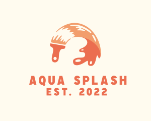 Paint Brush Splash logo design