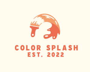 Paint Brush Splash logo design