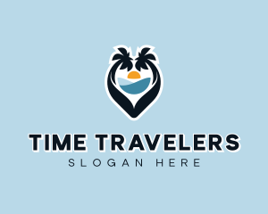 Beach Resort Vacation Travel logo design