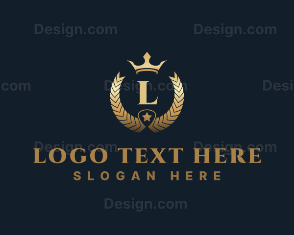 Luxury Ornament Crown Crest Logo