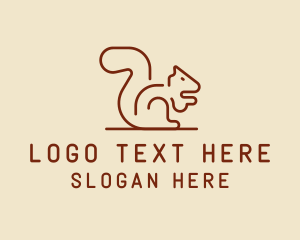 Brown Squirrel Animal logo