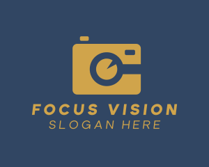 Gold Camera Lens logo
