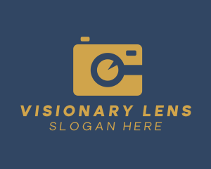 Gold Camera Lens logo