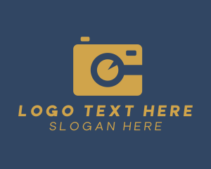 Lens - Gold Camera Lens logo design