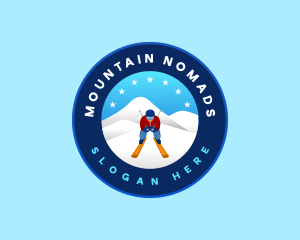 Ski Snowboarding Sports logo design