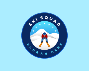 Ski Snowboarding Sports logo