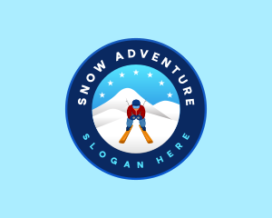 Ski Snowboarding Sports logo