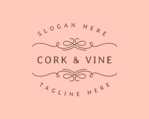 Ornate Wine Label logo design