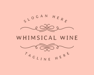 Ornate Wine Label logo design